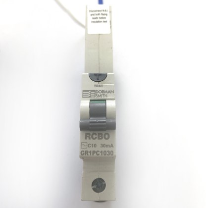 Dorman Smith GR1PC1030 C10 10A 10 Amp 30mA RCBO Circuit Breaker Type AC